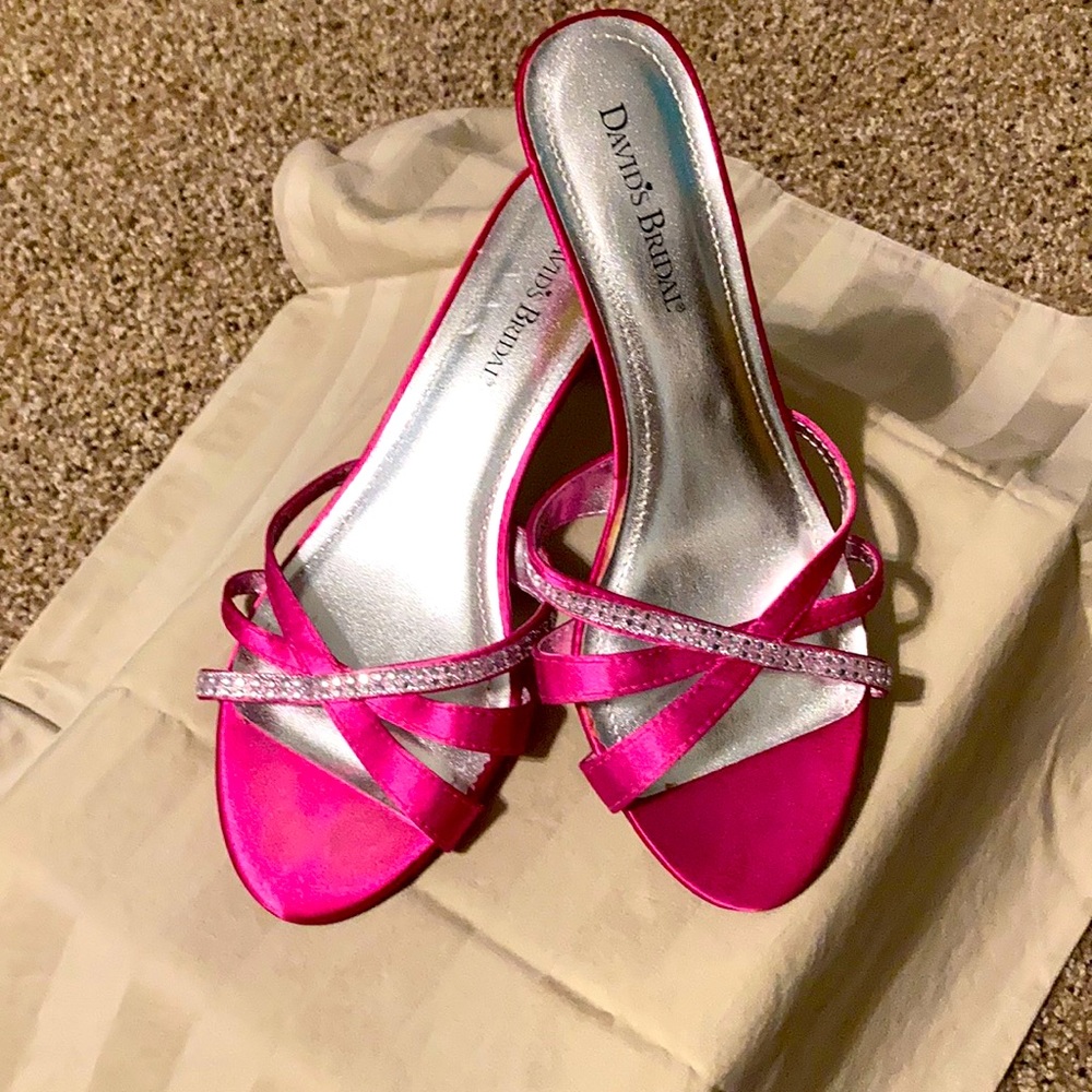 David’s Bridal Hot pink heels